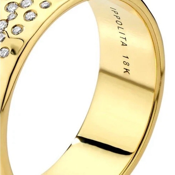 Ippolita 18K Gold Ring with Diamonds sz 7 - Picture 4 of 5